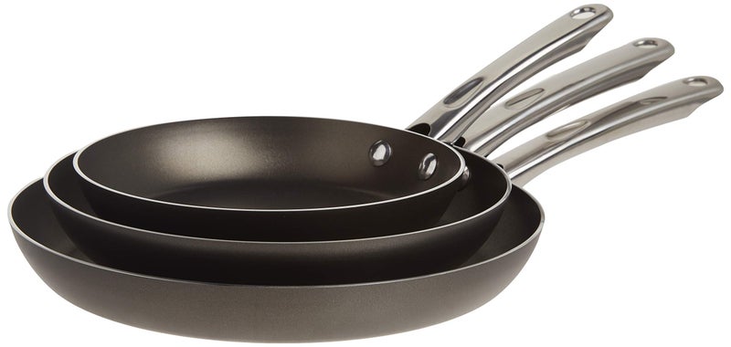 Farberware - 20065 Farberware Kitchen Ease Nonstick Frying Pan Set / Fry Pan Set / Skillet Set - 8 Inch, 10 Inch, and 11 Inch, Black - Image 3